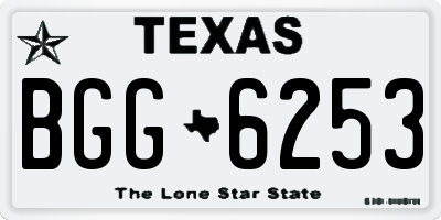 TX license plate BGG6253