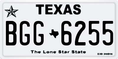 TX license plate BGG6255