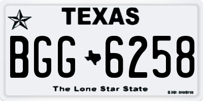 TX license plate BGG6258