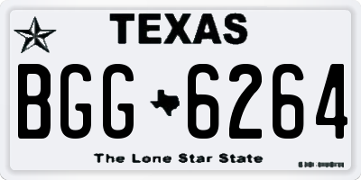 TX license plate BGG6264