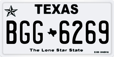 TX license plate BGG6269