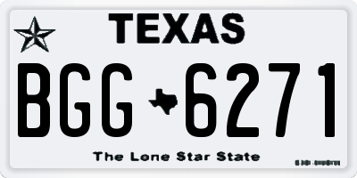 TX license plate BGG6271