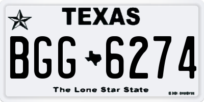 TX license plate BGG6274