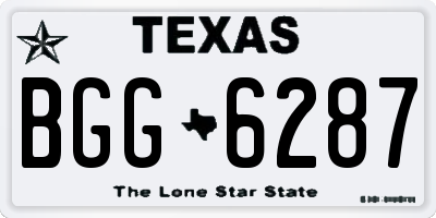 TX license plate BGG6287