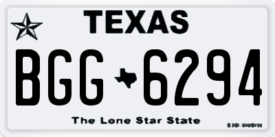 TX license plate BGG6294