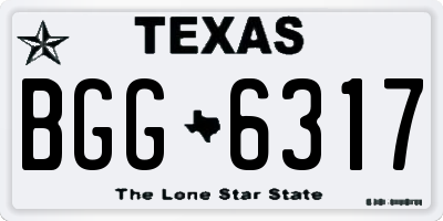 TX license plate BGG6317