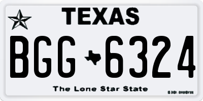 TX license plate BGG6324