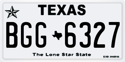 TX license plate BGG6327