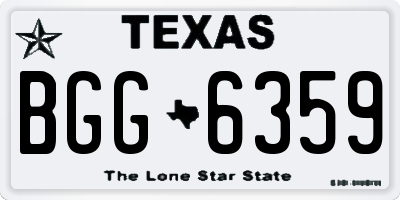 TX license plate BGG6359