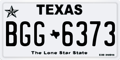 TX license plate BGG6373