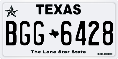 TX license plate BGG6428