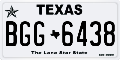 TX license plate BGG6438
