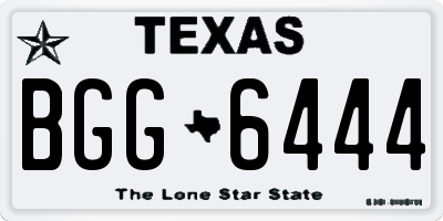 TX license plate BGG6444