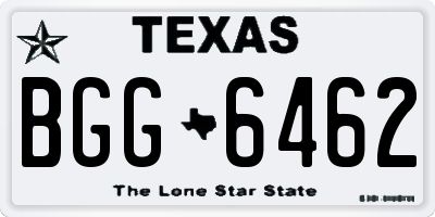 TX license plate BGG6462