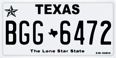 TX license plate BGG6472