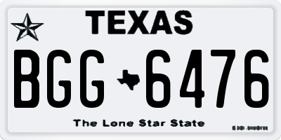 TX license plate BGG6476
