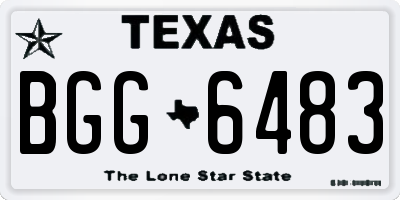 TX license plate BGG6483
