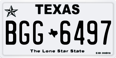 TX license plate BGG6497