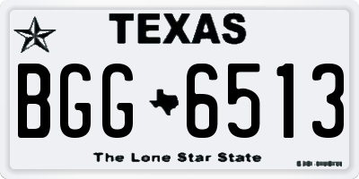 TX license plate BGG6513