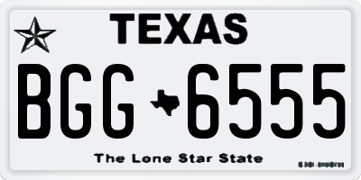 TX license plate BGG6555