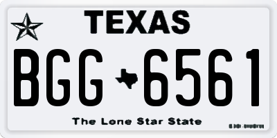 TX license plate BGG6561