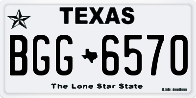 TX license plate BGG6570