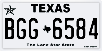 TX license plate BGG6584