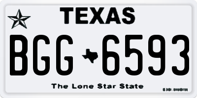 TX license plate BGG6593
