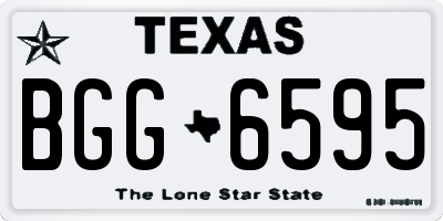 TX license plate BGG6595