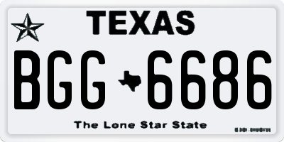 TX license plate BGG6686