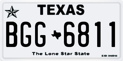 TX license plate BGG6811