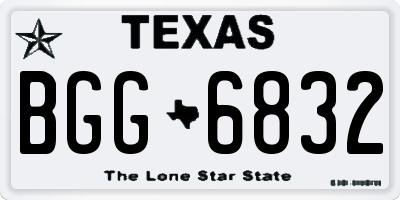 TX license plate BGG6832