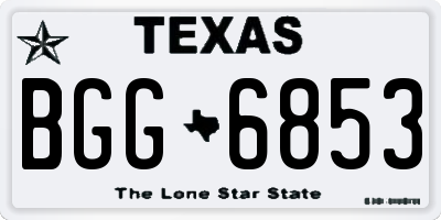 TX license plate BGG6853
