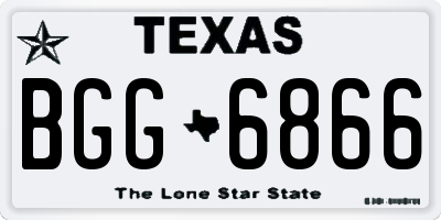 TX license plate BGG6866