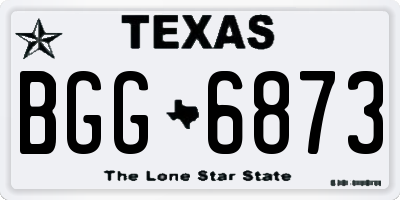 TX license plate BGG6873