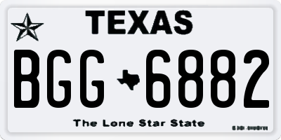 TX license plate BGG6882