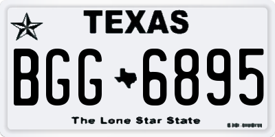 TX license plate BGG6895