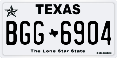 TX license plate BGG6904