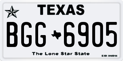TX license plate BGG6905