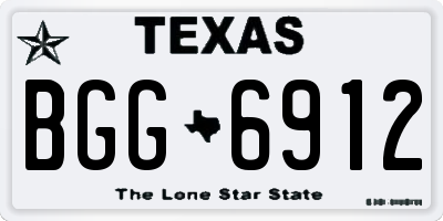 TX license plate BGG6912