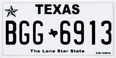 TX license plate BGG6913
