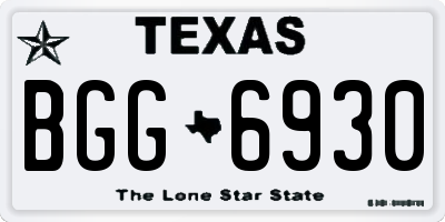 TX license plate BGG6930