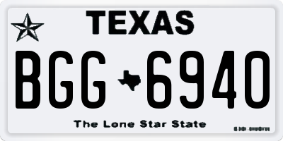 TX license plate BGG6940