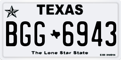 TX license plate BGG6943