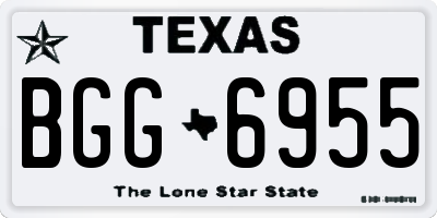 TX license plate BGG6955