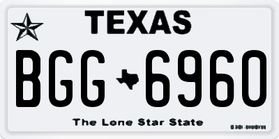TX license plate BGG6960