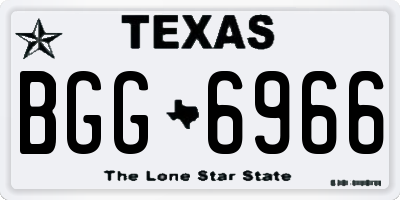 TX license plate BGG6966