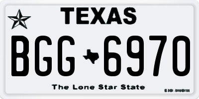 TX license plate BGG6970