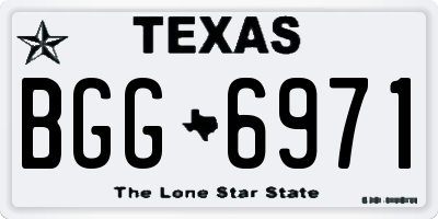 TX license plate BGG6971