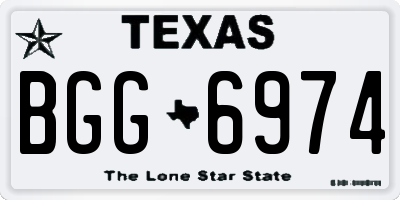 TX license plate BGG6974